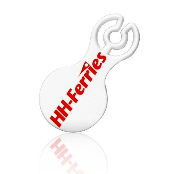 Kundvagnsmynt snäpptian vit